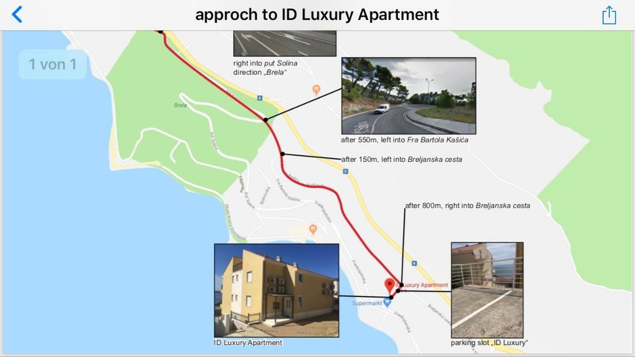 Id Luxury Apartment Brela Phòng bức ảnh